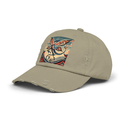 Dragon Fairy of the Temple Unisex Distressed Cap
