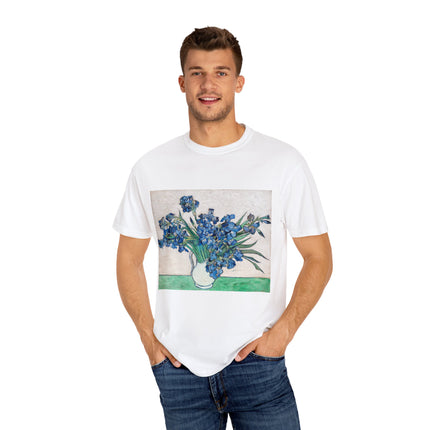 Irises by Vincent Van Gogh Unisex Garment-Dyed T-shirt