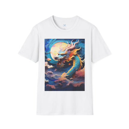 🐉⚡ Dragon of the Tempest Softstyle T-Shirt – Mythic Power & Elemental Majesty