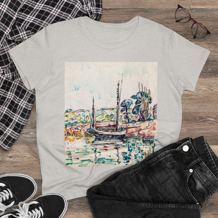 Concarneau by Paul Signac Women's Midweight Cotton Tee