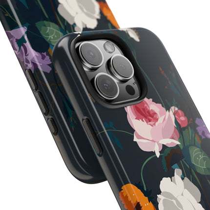 🌹🖤 The Midnight Rose Garden Phone Case – Art Deco Floral Elegance