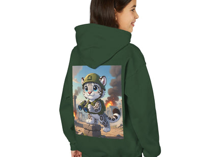 Snow Leopard Lookout Youth Heavy Blend Hooded Sweatshirt
