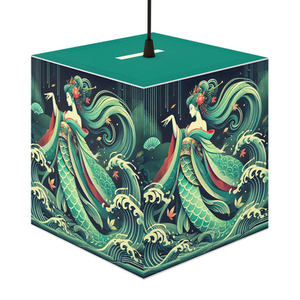 Mermaid Queen Rising from the Deep Light Cube Lamp