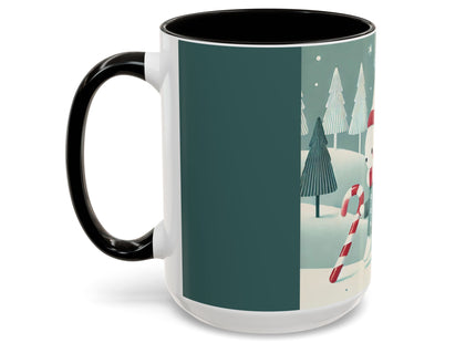 Candy Cane Timekeeper Bunny Colorful Mugs (11oz, 15oz)