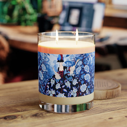 💙🌹 The Lady Of The Blue Rose Garden Scented Candle – Art Deco Floral Elegance