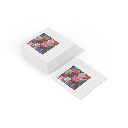 Ethereal Irises White Coined Napkins