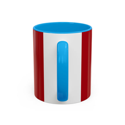 Regal Crimson Crane in the Autumn Mist Colorful Mugs (11oz, 15oz)