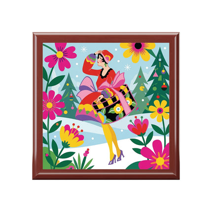 🌸🎄 Christmas In The Winter Garden Jewelry Box – Whimsical Holiday Fantasy