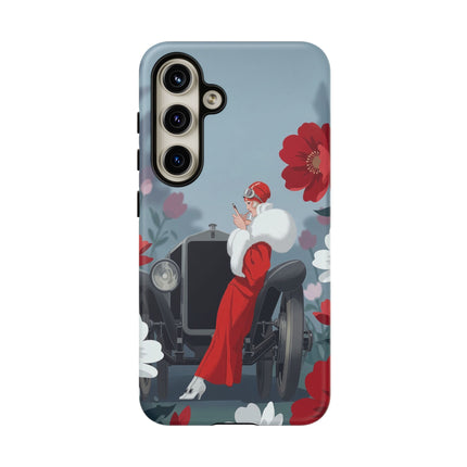 🚗🌺 The Lady Of The Grand Touring Car Phone Case – Art Deco Motoring Elegance