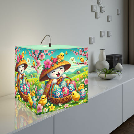 Geisha Kitten’s Easter Delight Light Cube Lamp