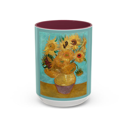 Vase with Twelve Sunflowers by Vincent van Gogh Colorful Mugs (11oz, 15oz)