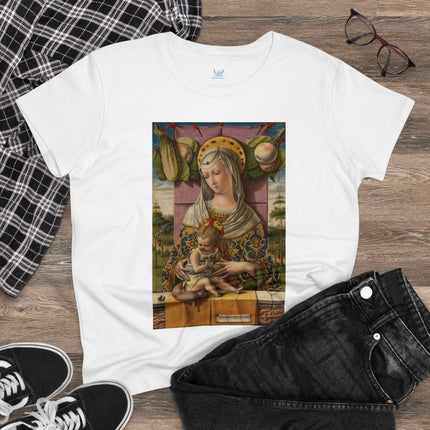 Madonna and Child by Carlo Crivelli Women's Midweight Cotton Tee