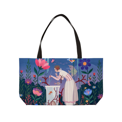 🐠🌸 The Enchanted Aquarium Garden Weekender Tote Bag – Art Deco Underwater Fantasy