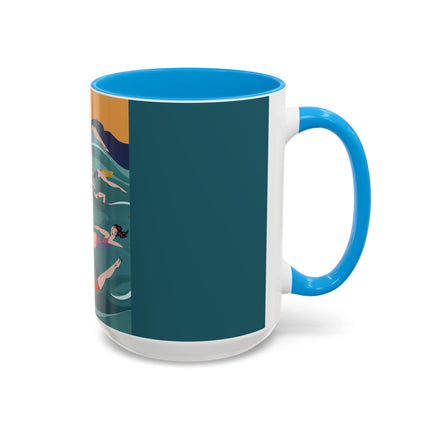 Summer Splash Colorful Mugs – Retro Beach Joy & Carefree Summer Vibes