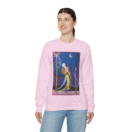 Smoke and Secrets: A Glamorous Encounter in Prohibition Era Heavy Blend™ Crewneck Sweatshirt