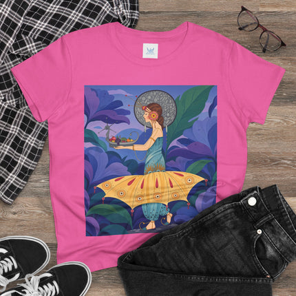 🦋🌿 The Butterfly Garden Offering Cotton Tee – Art Deco Botanical Fantasy
