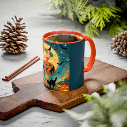 🦇🎃 The Witch Of Batwing Pumpkin Hollow Colorful Mug – Moonlit Halloween Charm