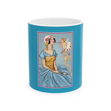 The Enchanting Painter: A Fairy's Artistic Touch Ceramic Mug 11oz