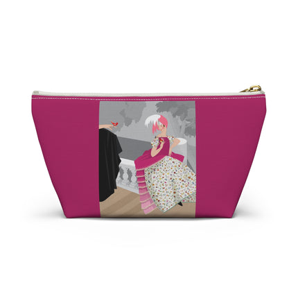 The Red Bird Cosmetic Bag – Graceful Storybook Charm & Quiet Mystery