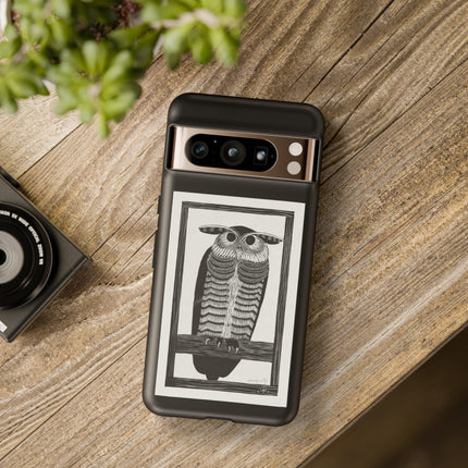 Horned Owl by Samuel Jessurun de Mesquita Phone Cases