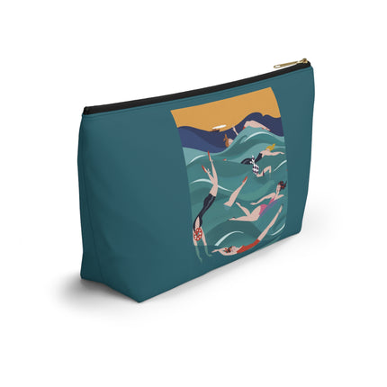 Summer Splash Cosmetic Bag – Carefree Beach Joy & Mid-Century Fun