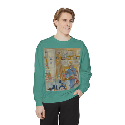 The Skeleton Painter by James Ensor Garment-Dyed Sweatshirt