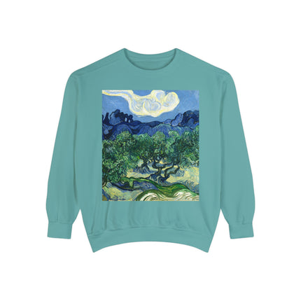Olive Trees by Vincent Van Gogh Garment-Dyed Sweatshirt