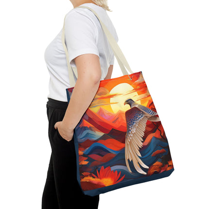 Falcon's Sunset Masterpiece Tote Bag (AOP)