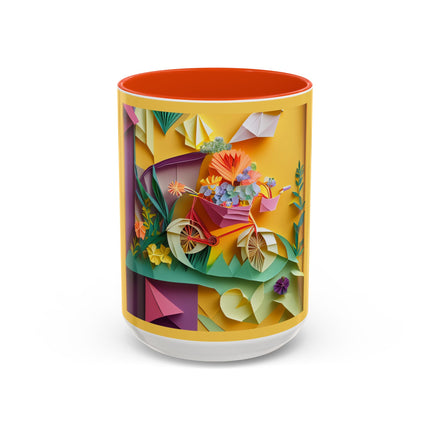 Origami Bicycle Colorful Mugs (11oz, 15oz)