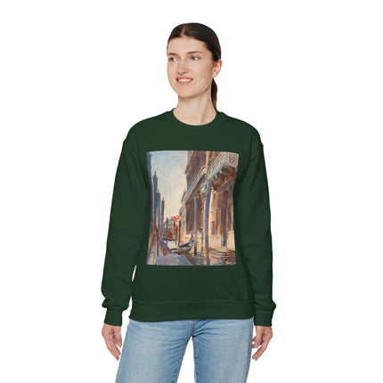 Gondola Moorings on the Grand Canal by John Singer Sargent Heavy Blend™ Crewneck Sweatshirt