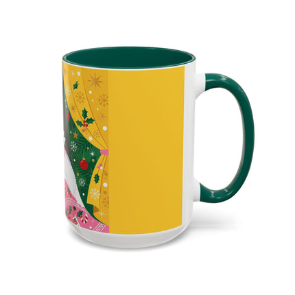 💌🎄 The Christmas Letter Of Holly House Colorful Mug – Whimsical Art Deco Holiday Charm