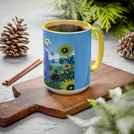 The Secret Language Of Flowers Colorful Mugs – Art Deco Botanical Elegance