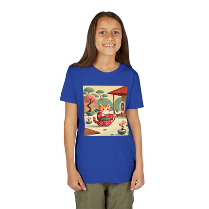 Archer Kitten in the Zen Garden Youth Short Sleeve Tee