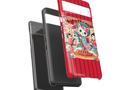 Geisha Kitten's Enchanted Carousel Phone Cases