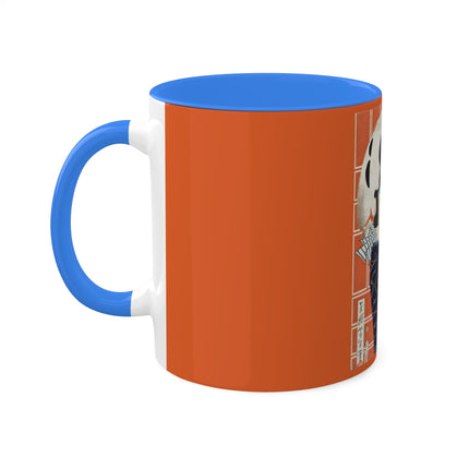 The Actor Bandō Hikosaburō V and the Mo troupe by Tsukioka Yoshitoshi Colorful Mugs, 11oz