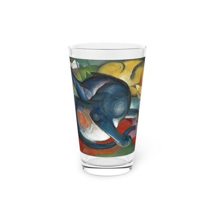 Two Cats, Blue and Yellow by Franz Marc Glass, 16oz