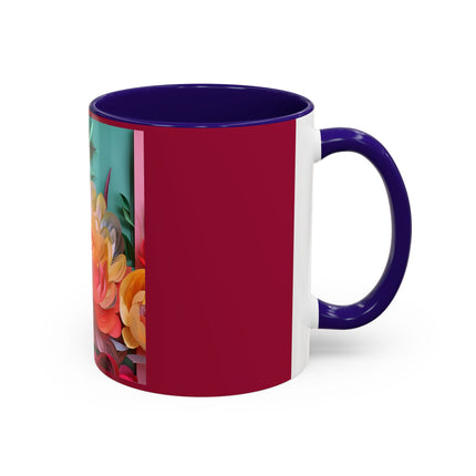 Peonies in Full Bloom Colorful Mugs (11oz, 15oz)