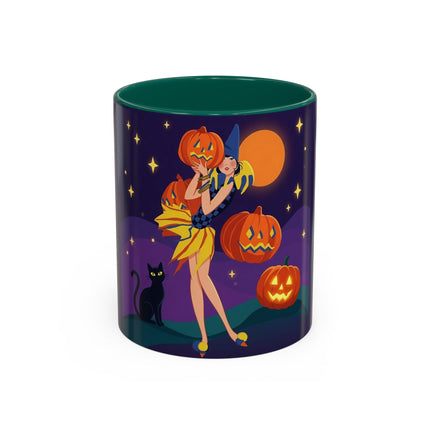 🎃🕯️ Moonlit Pumpkin Masquerade Colorful Mug – Whimsical Halloween Charm