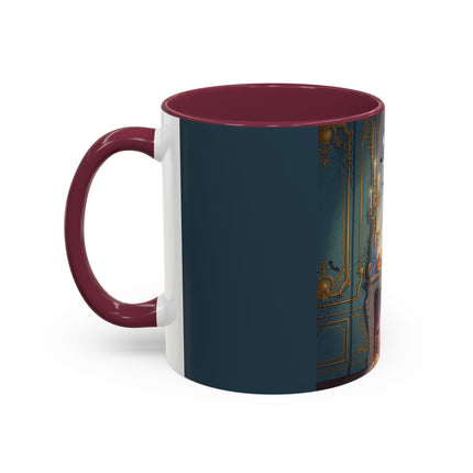 🕯️🎃 The Moonlit Manor Drawing Room Colorful Mug – Elegant Halloween Charm