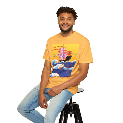 Golden Seas and Whimsical Dreams Unisex Garment-Dyed T-shirt