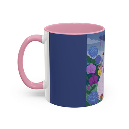 The Lady Of The Garden Tea Party Colorful Mugs – Art Deco Floral Elegance