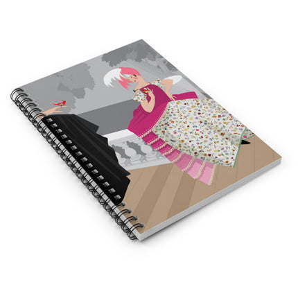 The Red Bird Spiral Notebook – Elegant Whimsy & Gentle Storybook Charm