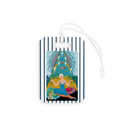 Art Deco Christmas Elegance Luggage Tag