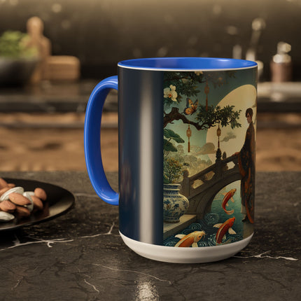Moonlit Bridge Gentleman Colorful Mug – Imperial Serenity & Moonlit Harmony