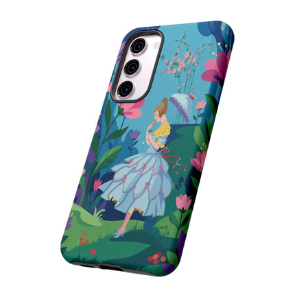 🌸☂️ A Stroll Through The Enchanted Forest Phone Case – Art Deco Floral Fantasy