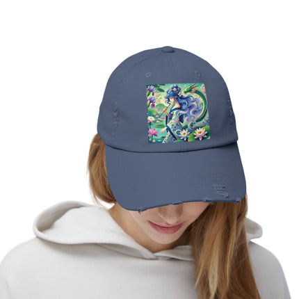 Fairy of the Koi Pond Unisex Distressed Cap