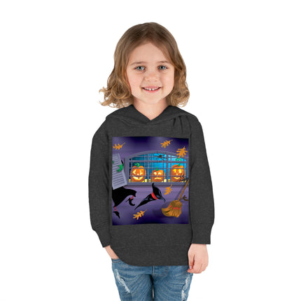 Whimsical Halloween Mischief Toddler Pullover Fleece Hoodie