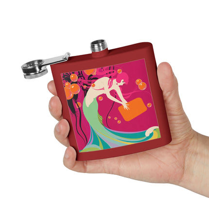 Mermaid Dive Flask – Vibrant Waves & Playful Charm