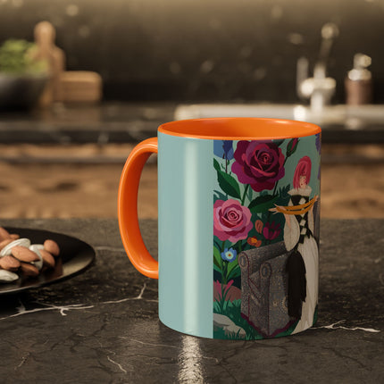 The Lady Of The Garden Tea Colorful Mugs – Art Deco Floral Elegance
