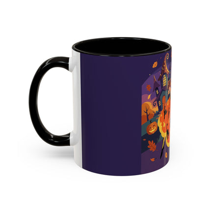 🐈‍⬛🎃 The Black Cat Witch Of Pumpkin Manor Colorful Mug – Whimsical Halloween Charm